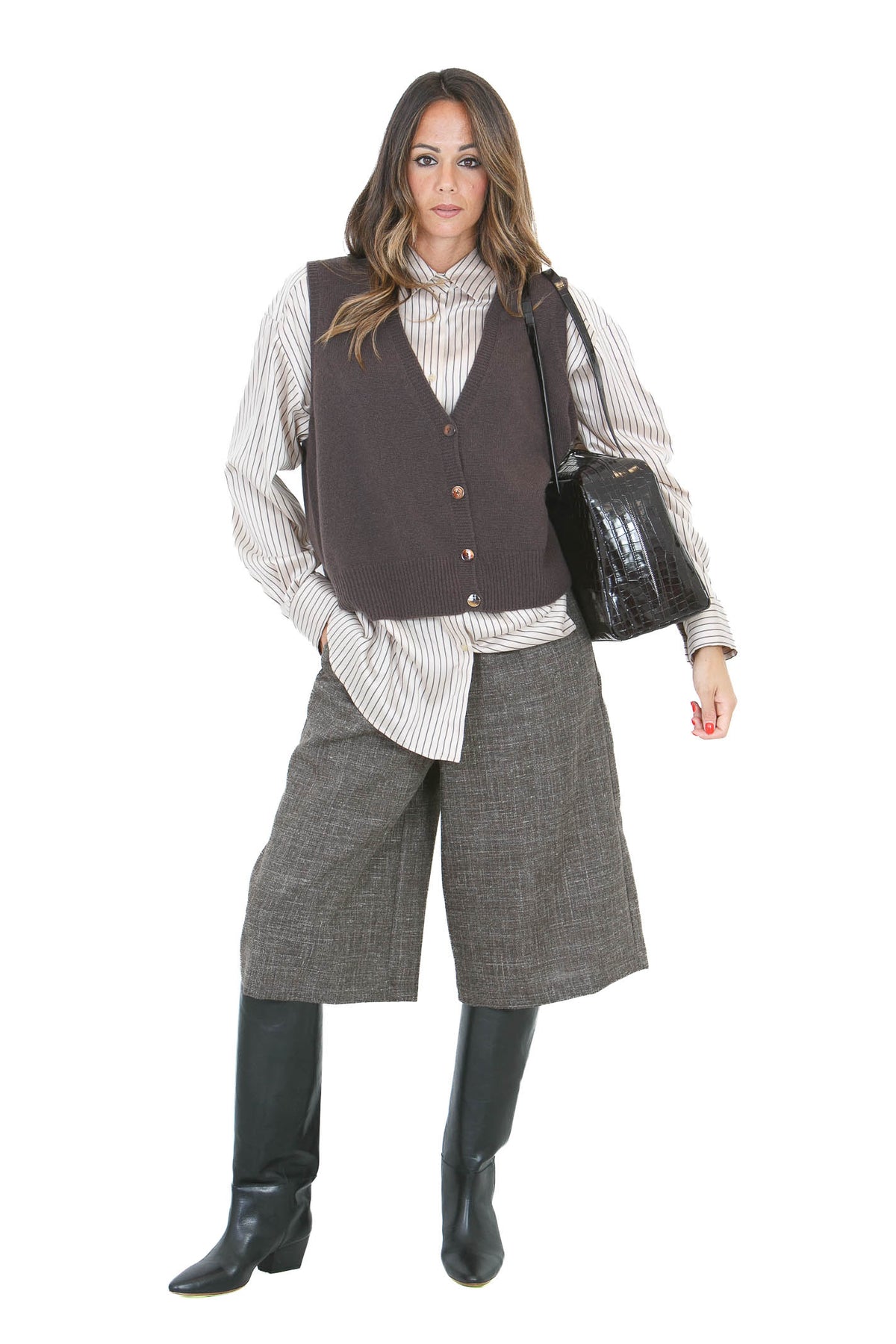 ALYSI Gilet Cacao 266440-A6043 CACAO