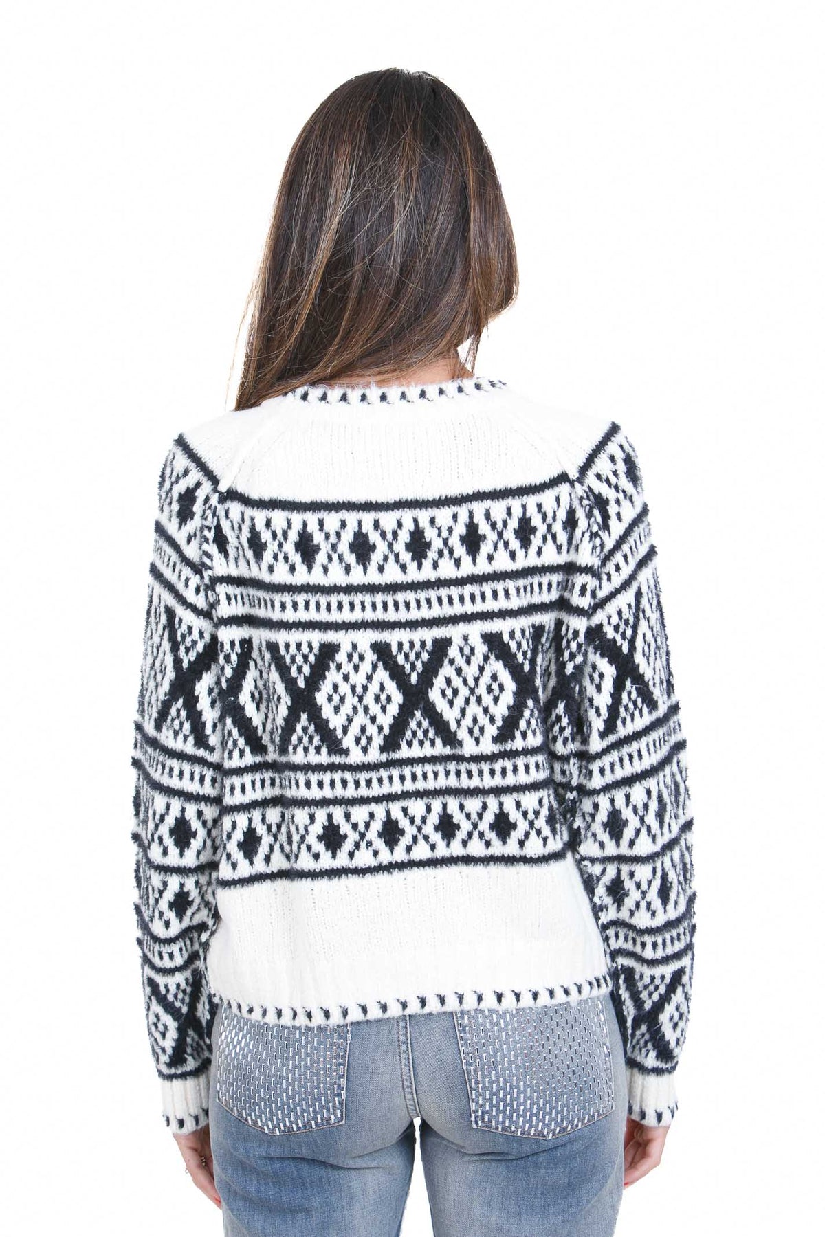 CIRCUS HOTEL Maglie Latte/nero H6WQ22 A050Y