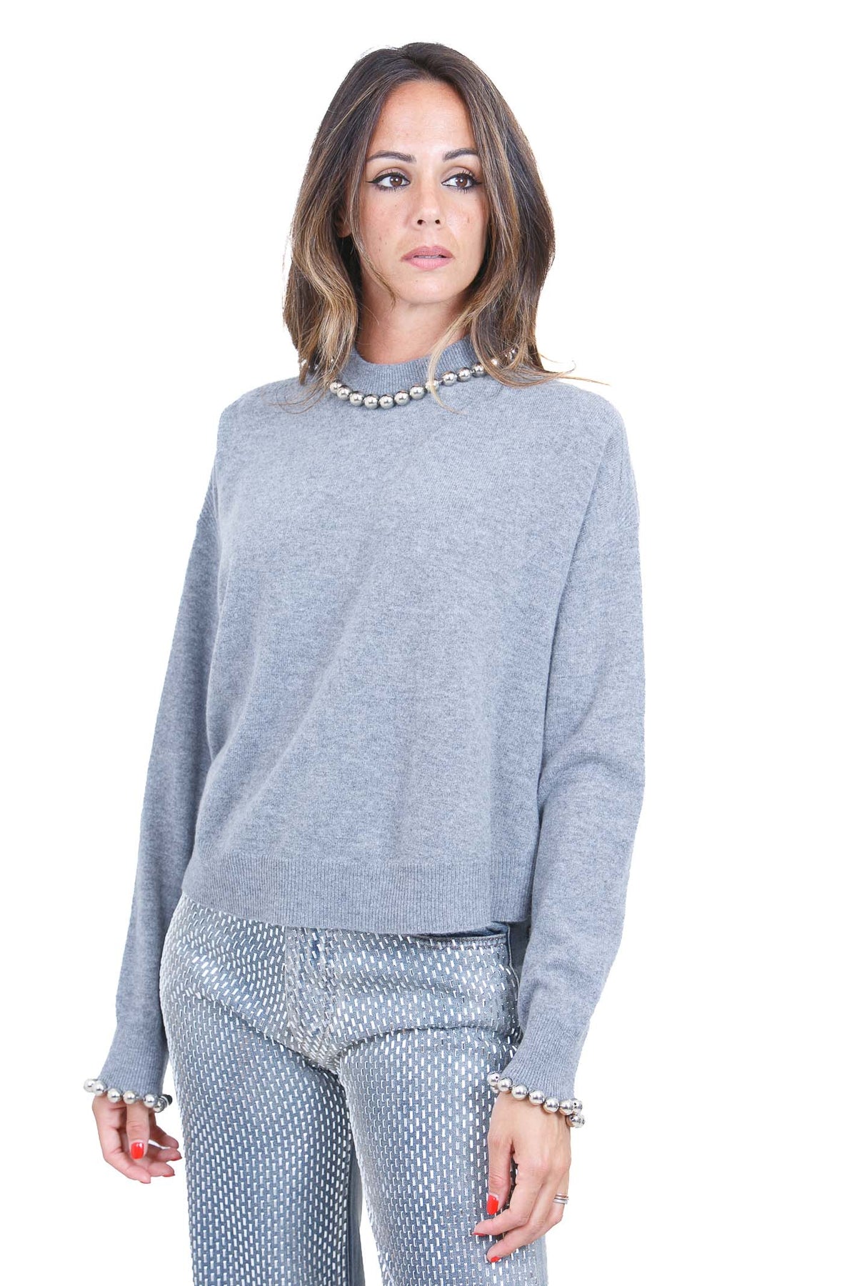 CIRCUS HOTEL Maglie Grigio melange H6WR05 X91-0