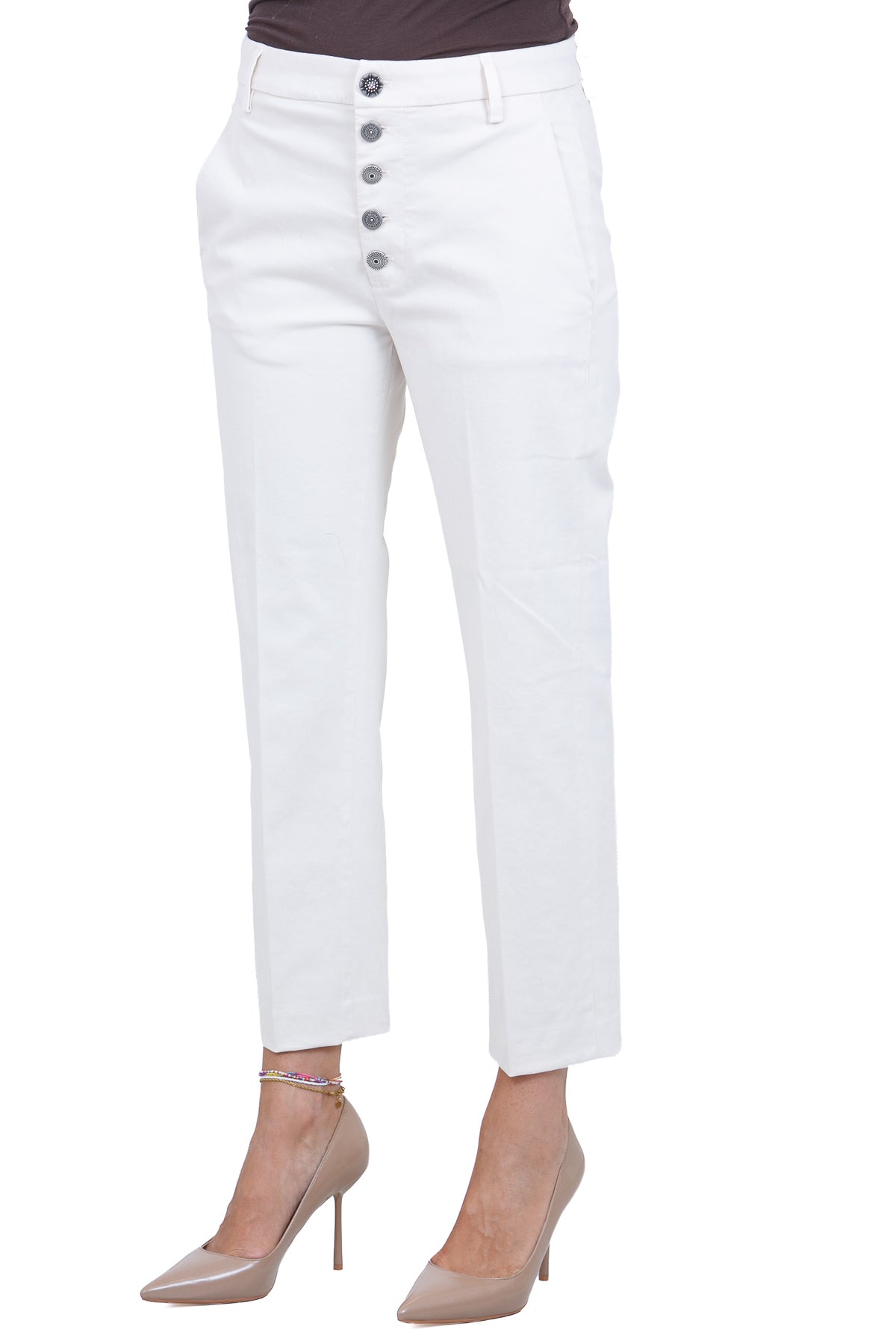 DONDUP Pantaloni Avorio DP576GSE043DPTD 005