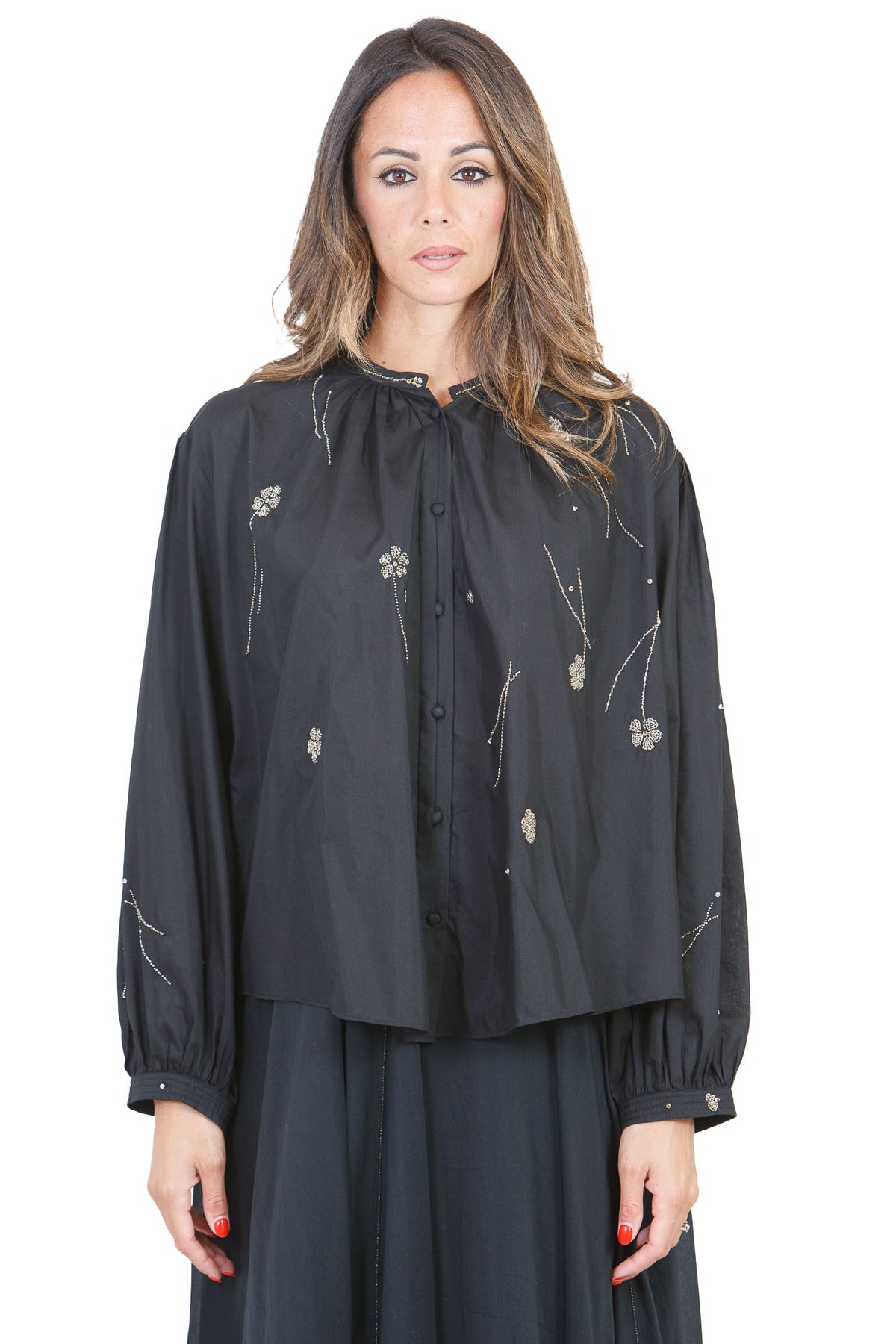 FORTE FORTE Camicie Nero 15048MYSHIRT 8017