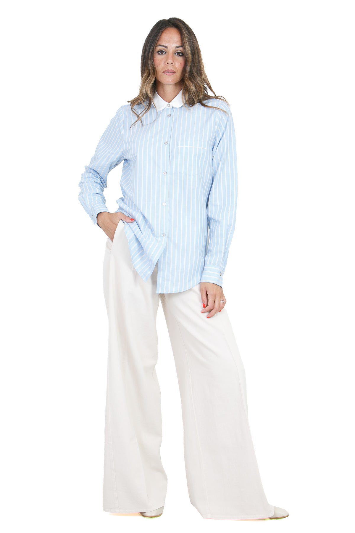 FORTE FORTE Camicie Oxford blue 15108MYSHIRT 5015