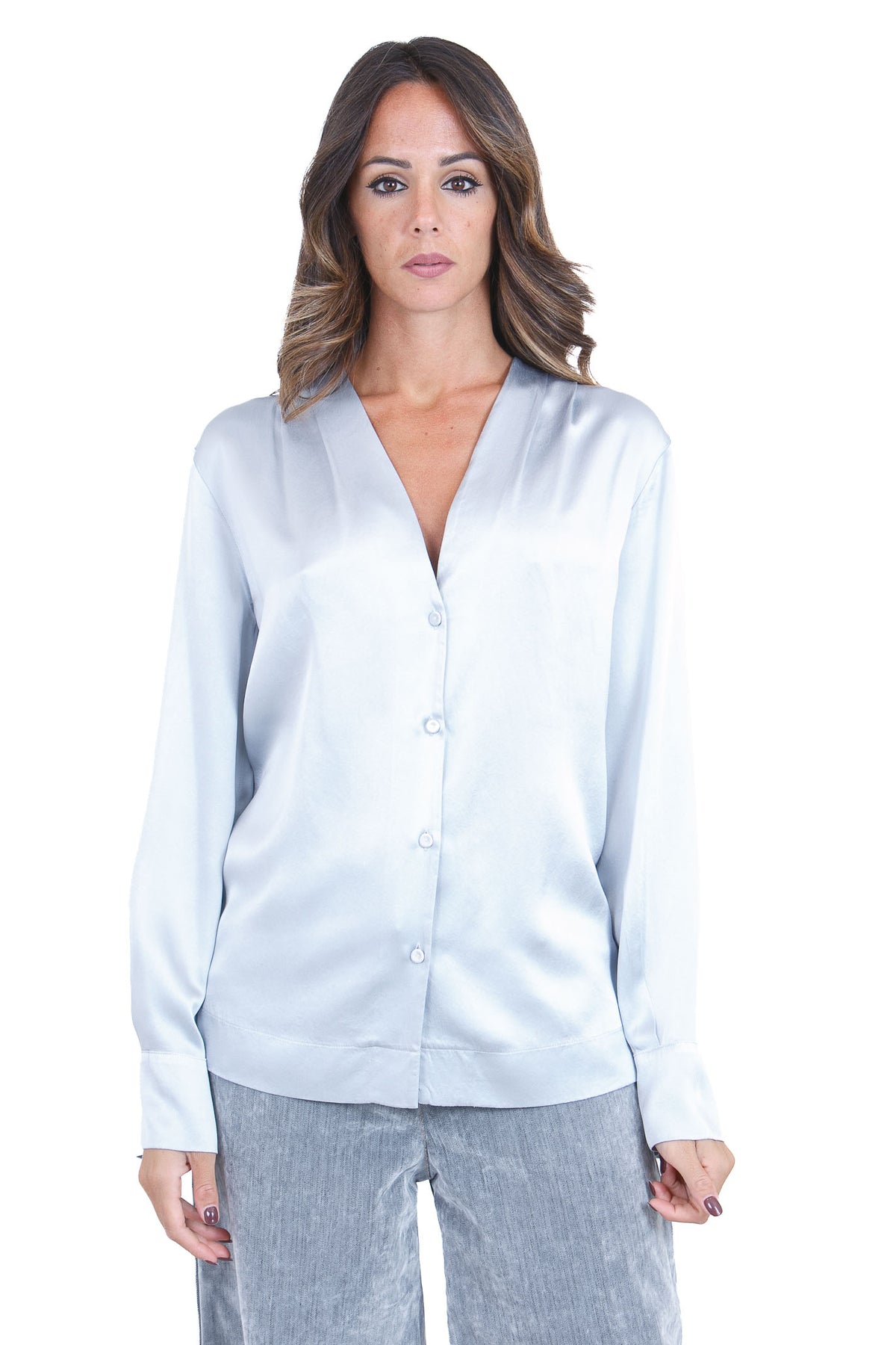 FORTE FORTE Camicie Grey 15382BISMYSHIRT 7002