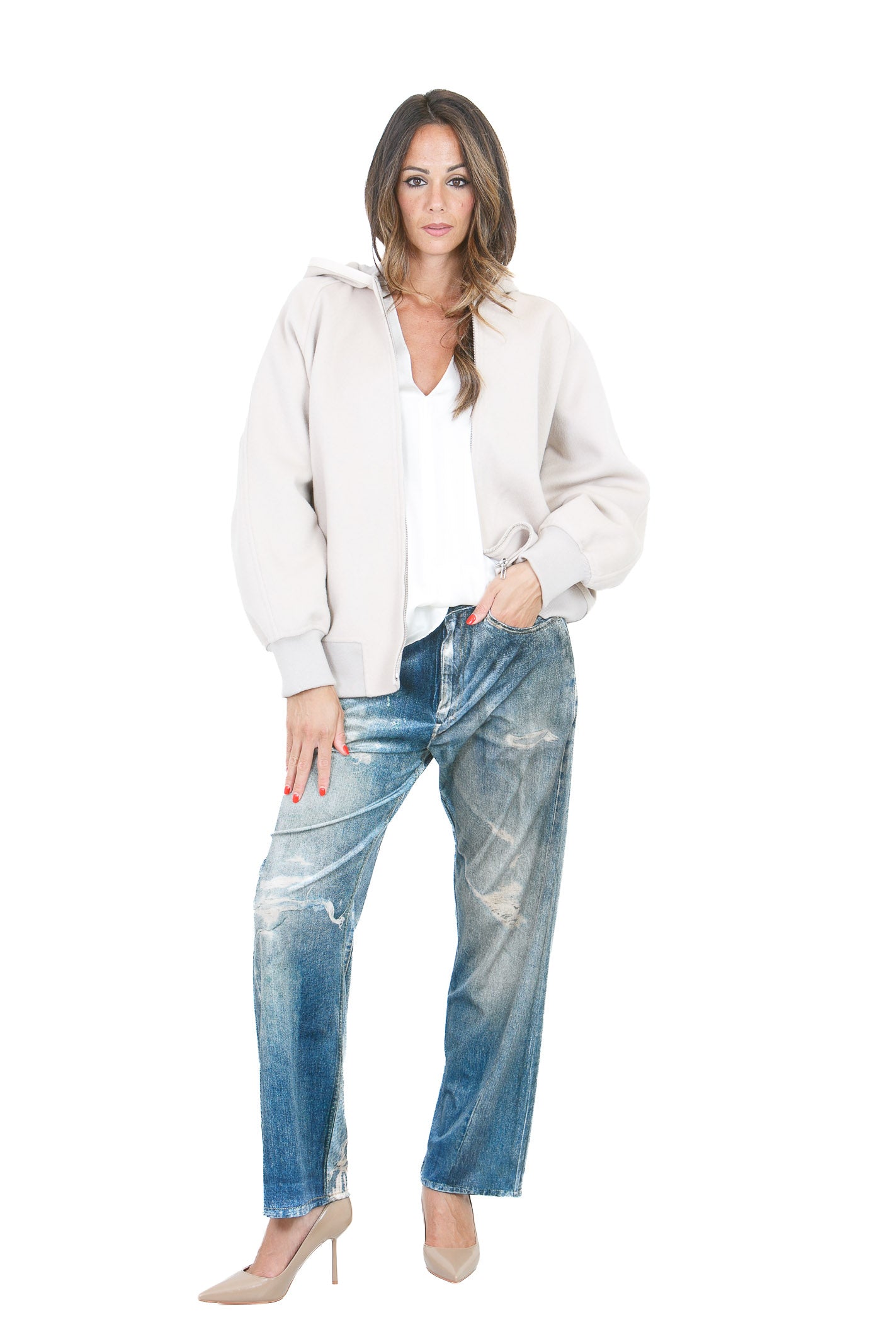 JUCCA Bluse Avorio J4452017/L/03 044