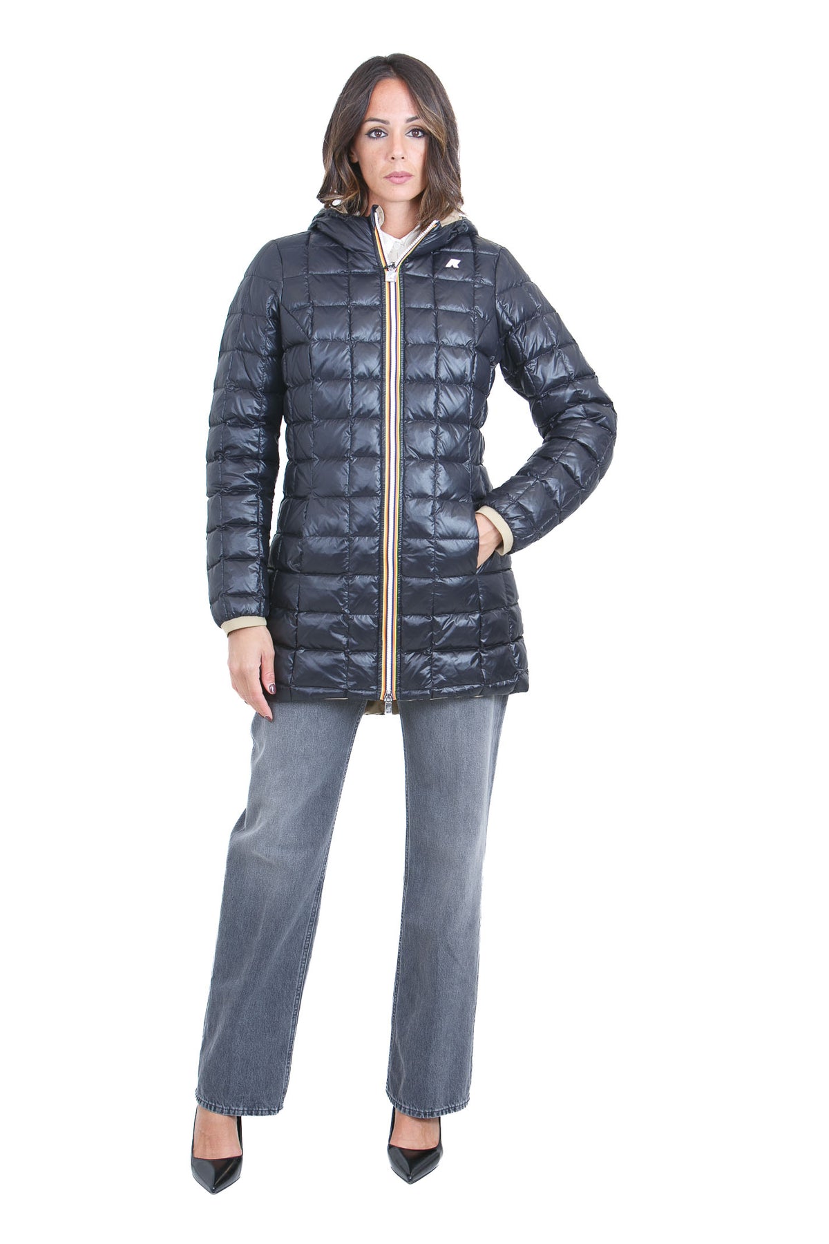 K-WAY Giubbotti Beigekhaki/blackpure DENISE-K8134CW DBS
