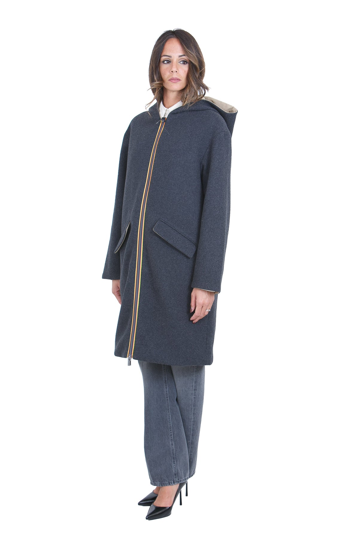 K-WAY Giubbotti Blackgreyish/beigekhaki SHALA-K6135LW DDL