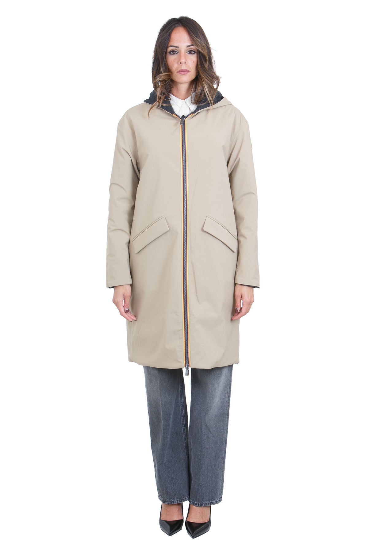 K-WAY Giubbotti Blackgreyish/beigekhaki SHALA-K6135LW DDL