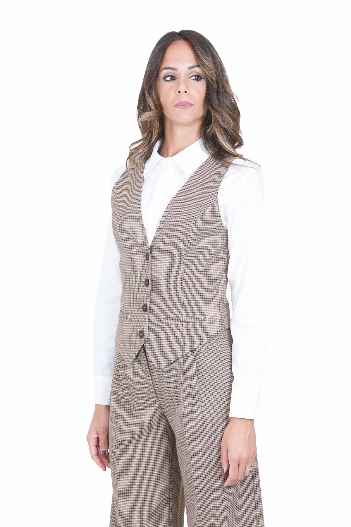 MAR DE MARGARITAS Gilet Pied de poule 1778-TPV0009 MA89