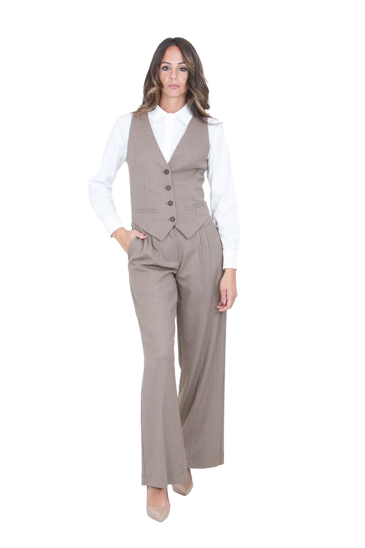 MAR DE MARGARITAS Pantaloni Pied de poule 1779-TPV0009 MA89