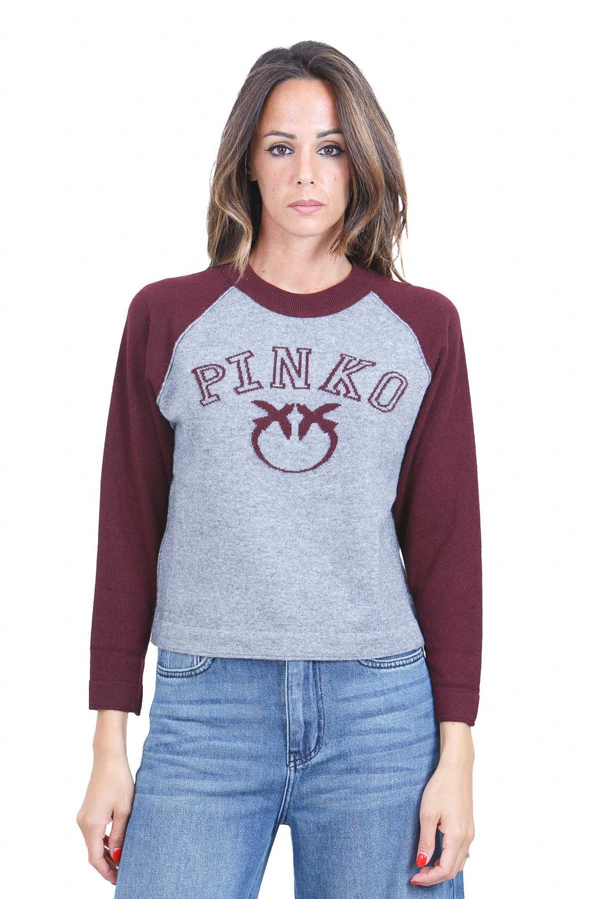 PINKO Maglie Grigio/bordeaux AMSTERDAM-107326-A3IO IY9