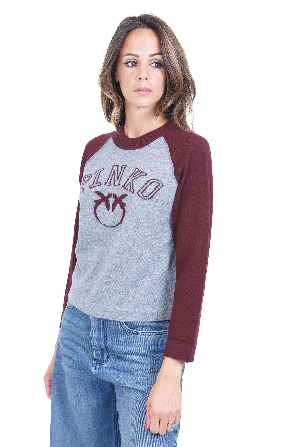 PINKO Maglie Grigio/bordeaux AMSTERDAM-107326-A3IO IY9