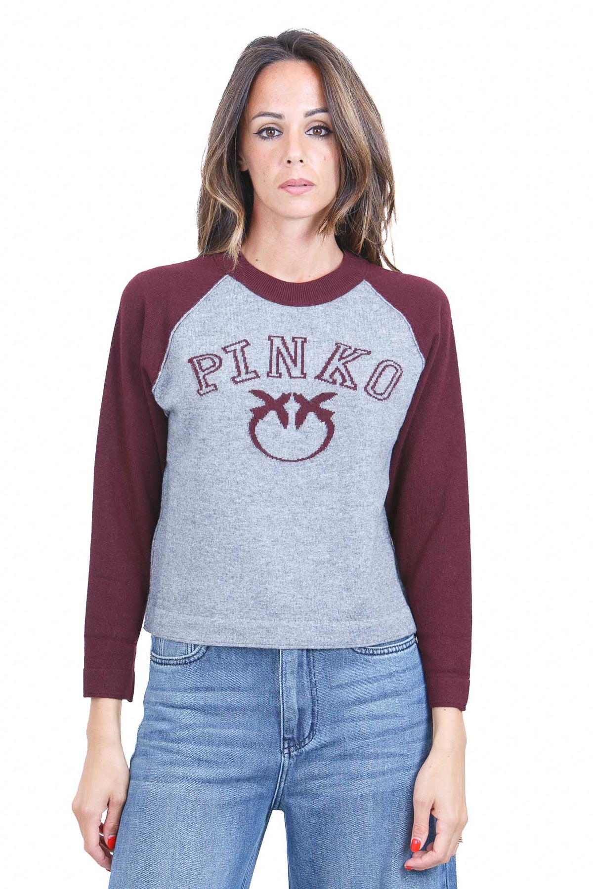 PINKO Maglie Grigio/bordeaux AMSTERDAM-107326-A3IO IY9