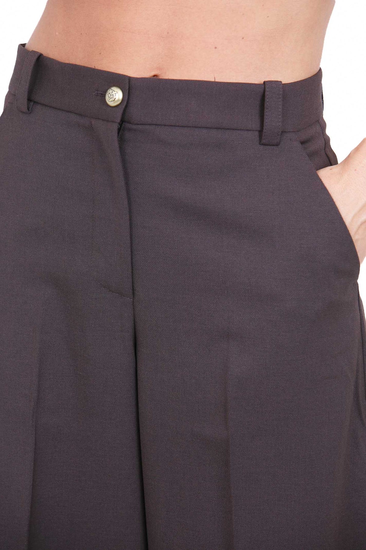 PINKO Pantaloni Marrone oltre buio BALBINO-107712-A3MS M04