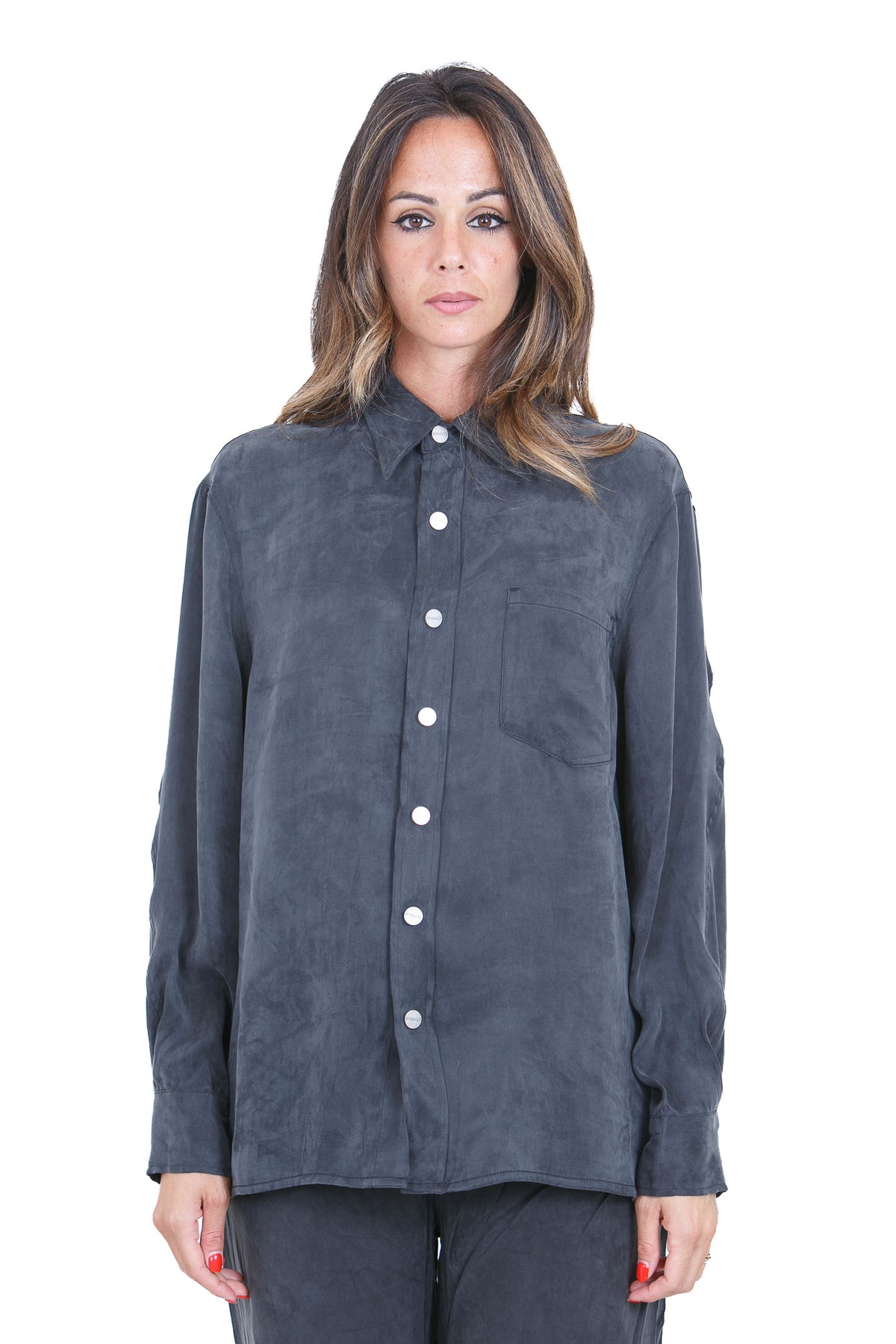 PINKO Camicie Nero caviale CARESER-107169-A3F8 Z98