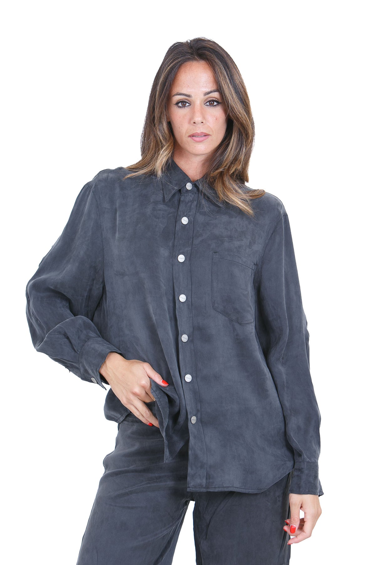 PINKO Camicie Nero caviale CARESER-107169-A3F8 Z98