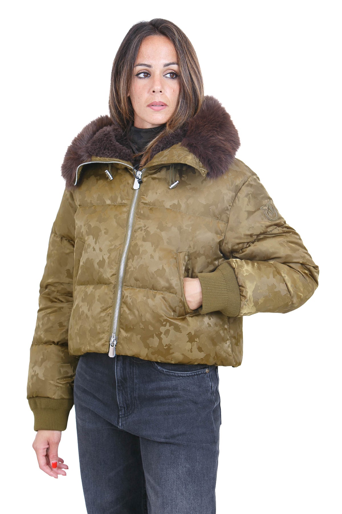 PINKO Piumini Verde pietra PIASTRAIA-107725-A3LZ V59
