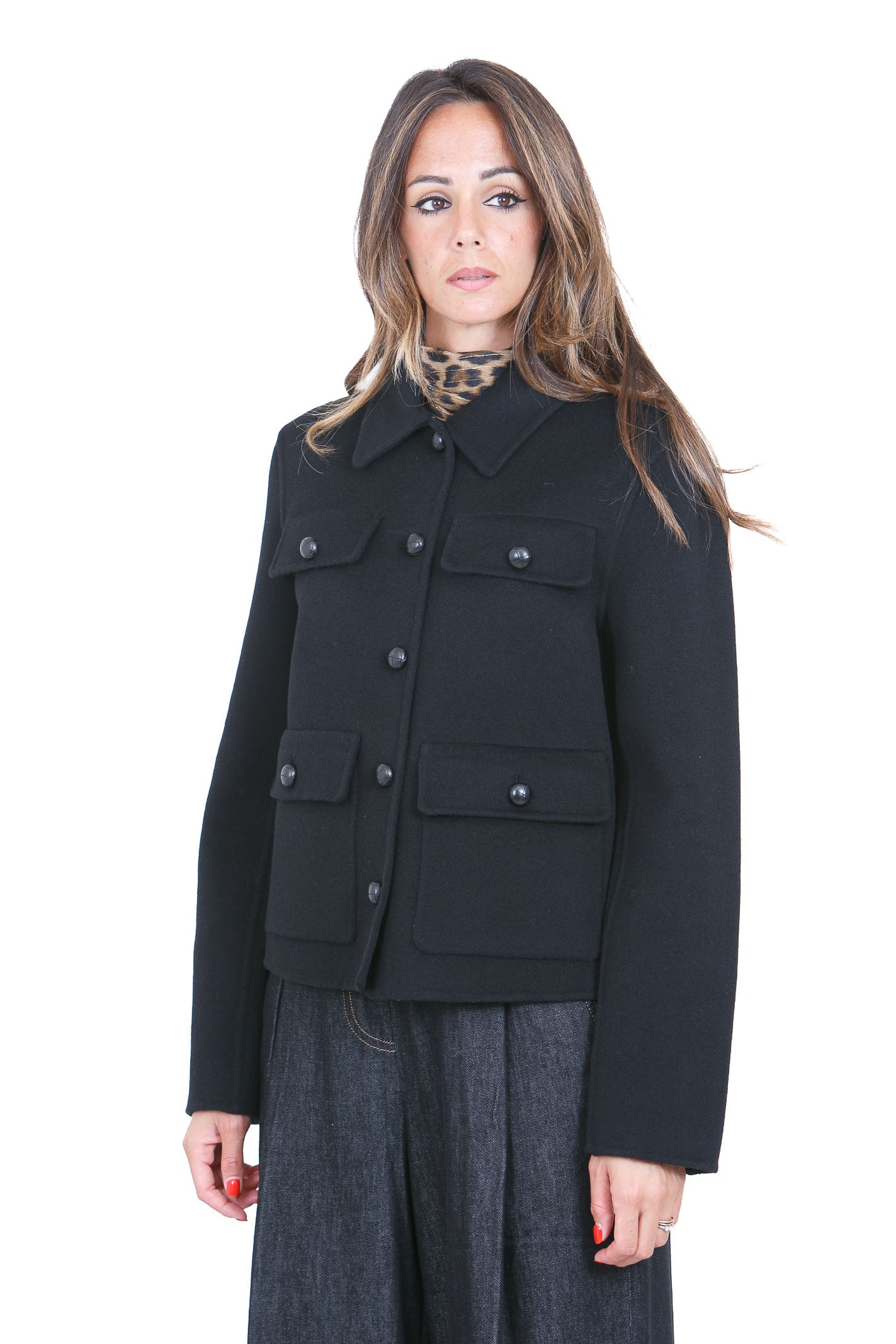 SEMICOUTURE Blazer Nero ALISA-Y6WV01 Y69-0
