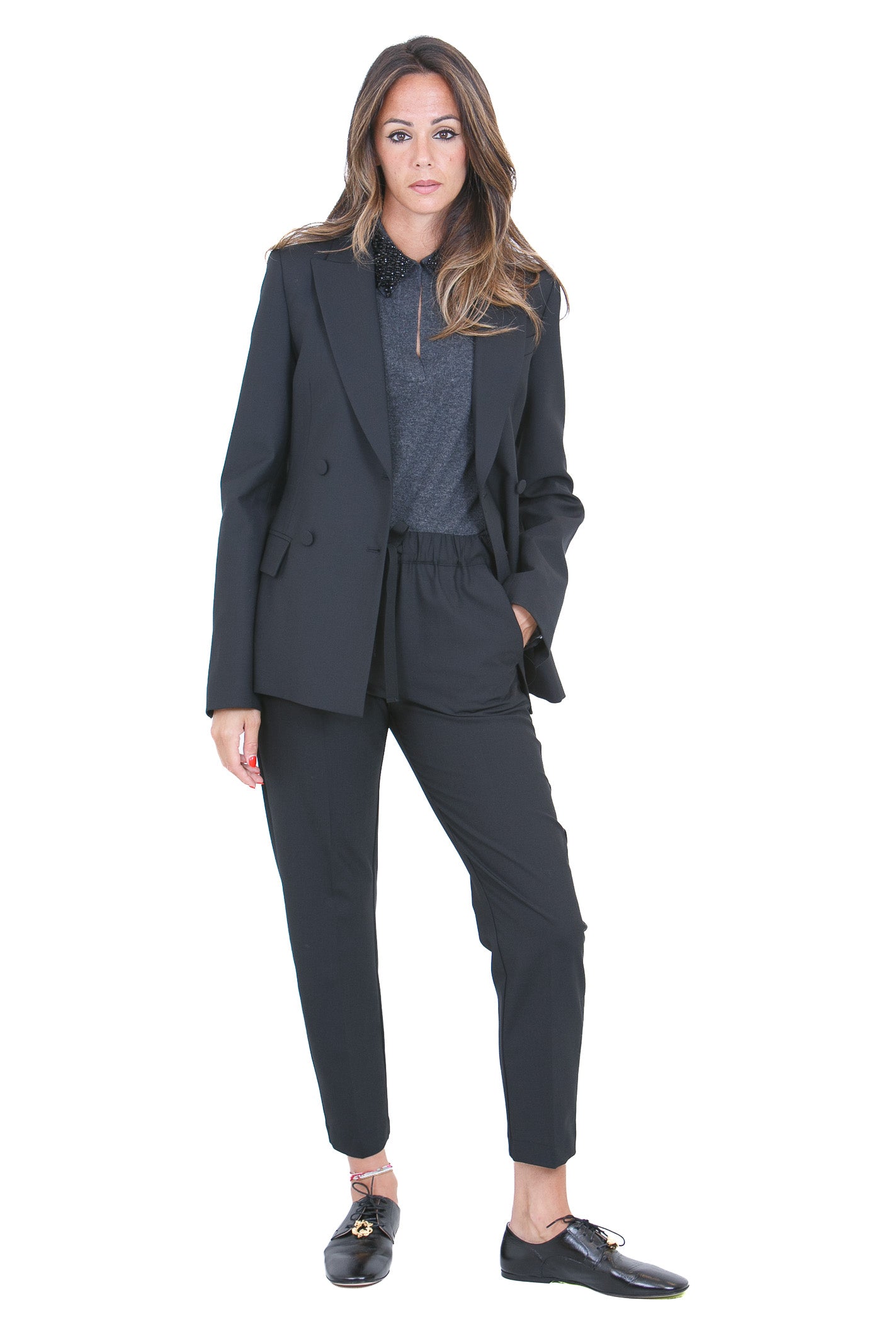 SEMICOUTURE Pantaloni Nero BUDDY-Y6WI40 Y69-0