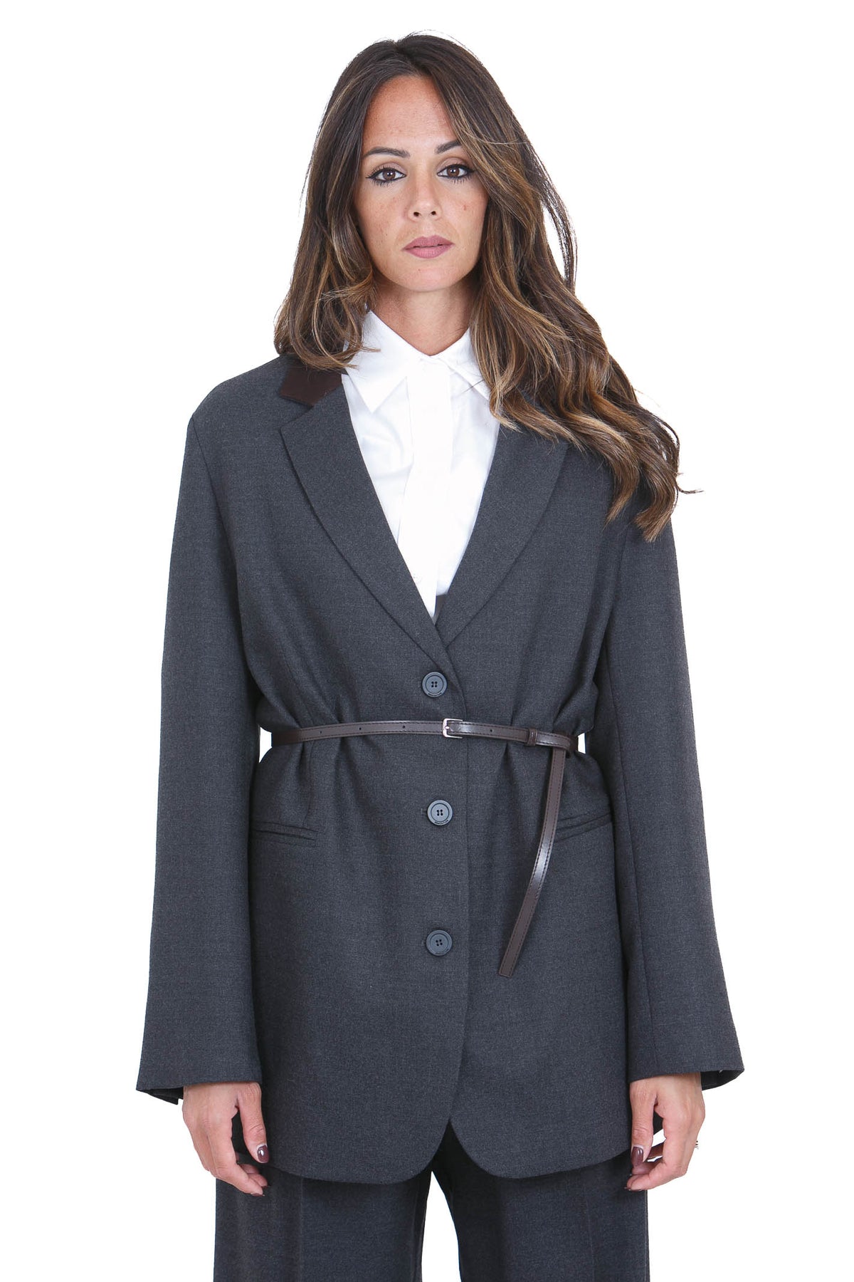 SEMICOUTURE Blazer Antracite CHRISTOBEL-S6WI08 Y51-1