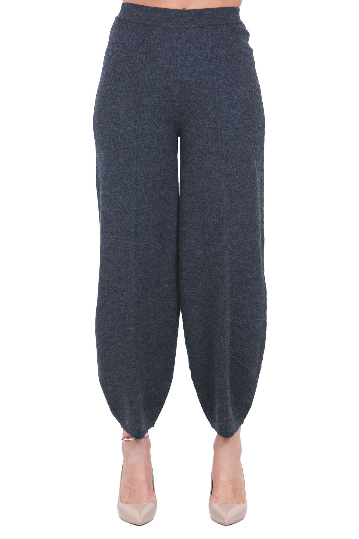 SEMICOUTURE Pantaloni Grigio melange scuro ESTELLA-Y6WB07 Y47-1