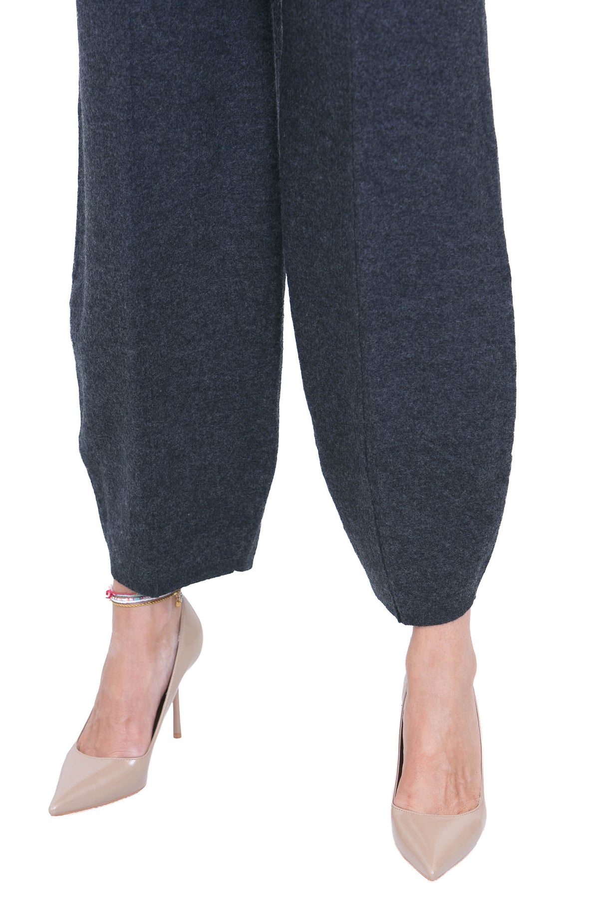 SEMICOUTURE Pantaloni Grigio melange scuro ESTELLA-Y6WB07 Y47-1