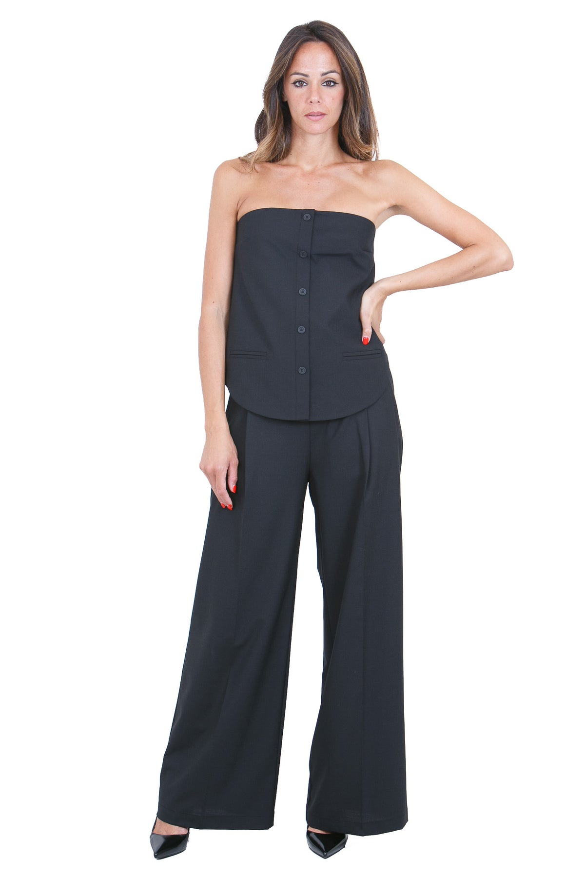SEMICOUTURE Pantaloni Nero JHONNY-Y6WI41 Y69-0
