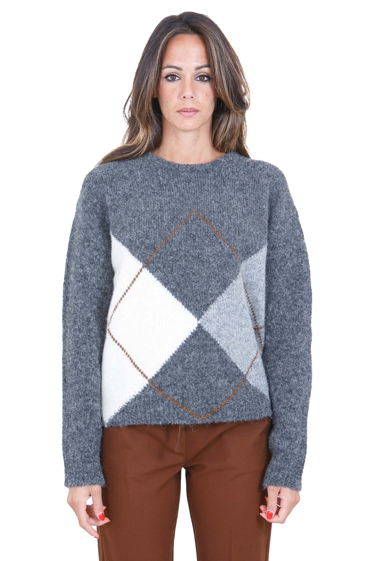 SEMICOUTURE Maglie Cammello/grigio/burro KEIRA-Y6WE90 RMB70