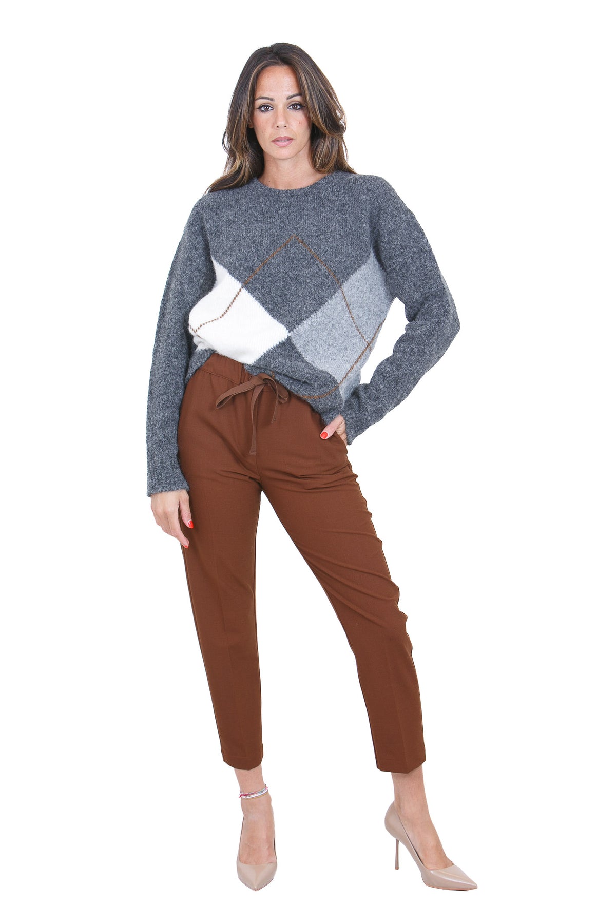 SEMICOUTURE Maglie Cammello/grigio/burro KEIRA-Y6WE90 RMB70