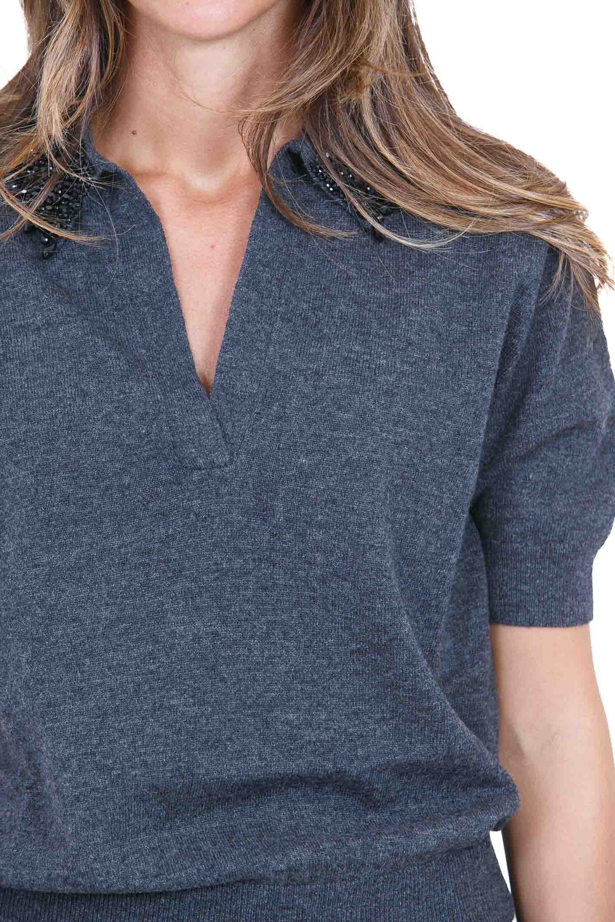 SEMICOUTURE Maglie Grigio melange scuro MARGY-Y6WH70 Y47-0