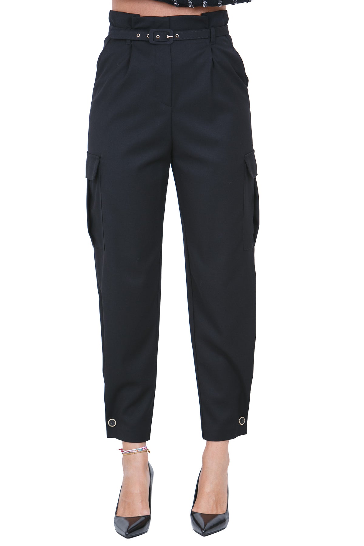 SIMONA CORSELLINI Pantaloni Nero PAW0501-TFLP0001 V0003