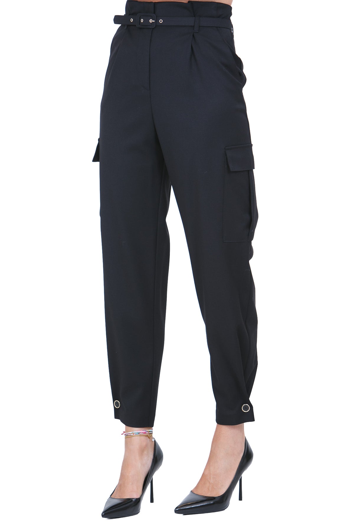 SIMONA CORSELLINI Pantaloni Nero PAW0501-TFLP0001 V0003