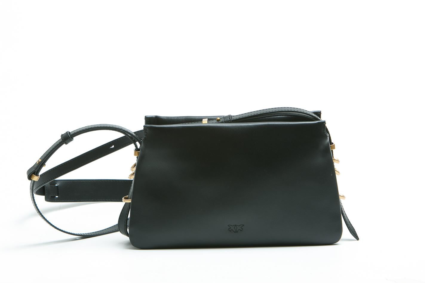 PINKO Borsa a tracolla Mini One, Two, Three Bag in pelle Borse Black/gold 105883-A0QO-TRIPLETMINI Z99Q