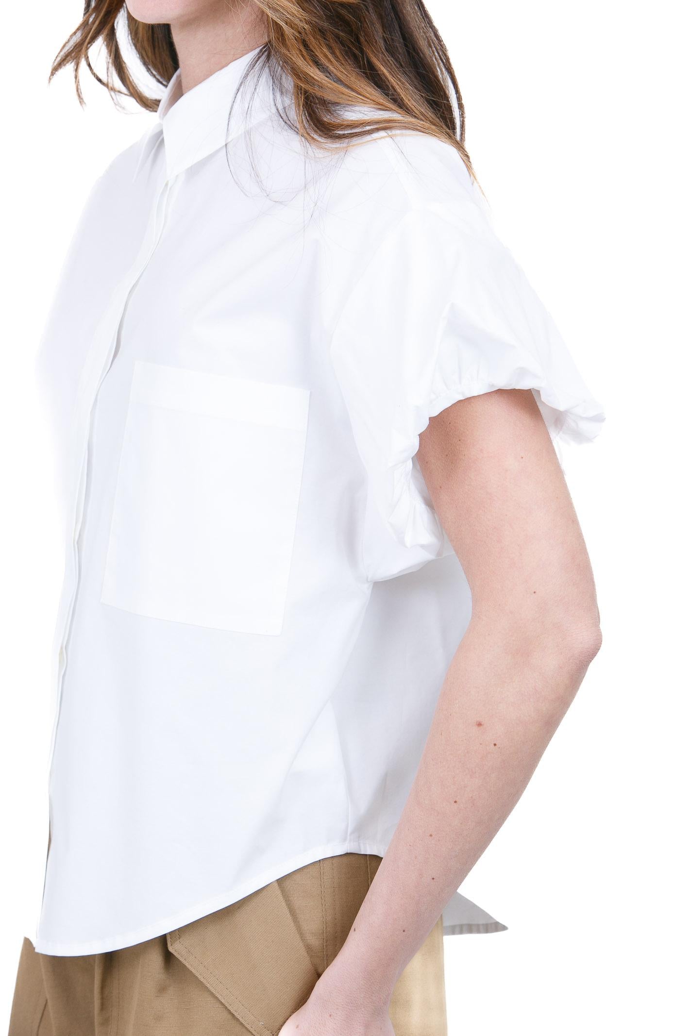 8PM Camicia Bianca Donna con Maniche a Sbuffo Camicie Bianco ottico ABU-61C35 146
