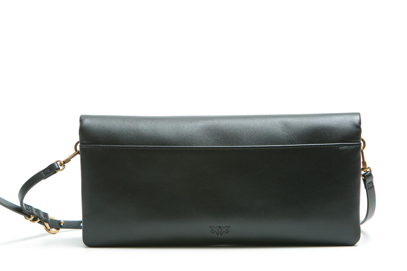 PINKO Pochette a tracolla media Love Bag Click Soft Horizontal in pelle Borse Black/gold 106022-A0QO-CLICK SOFT Z99Q