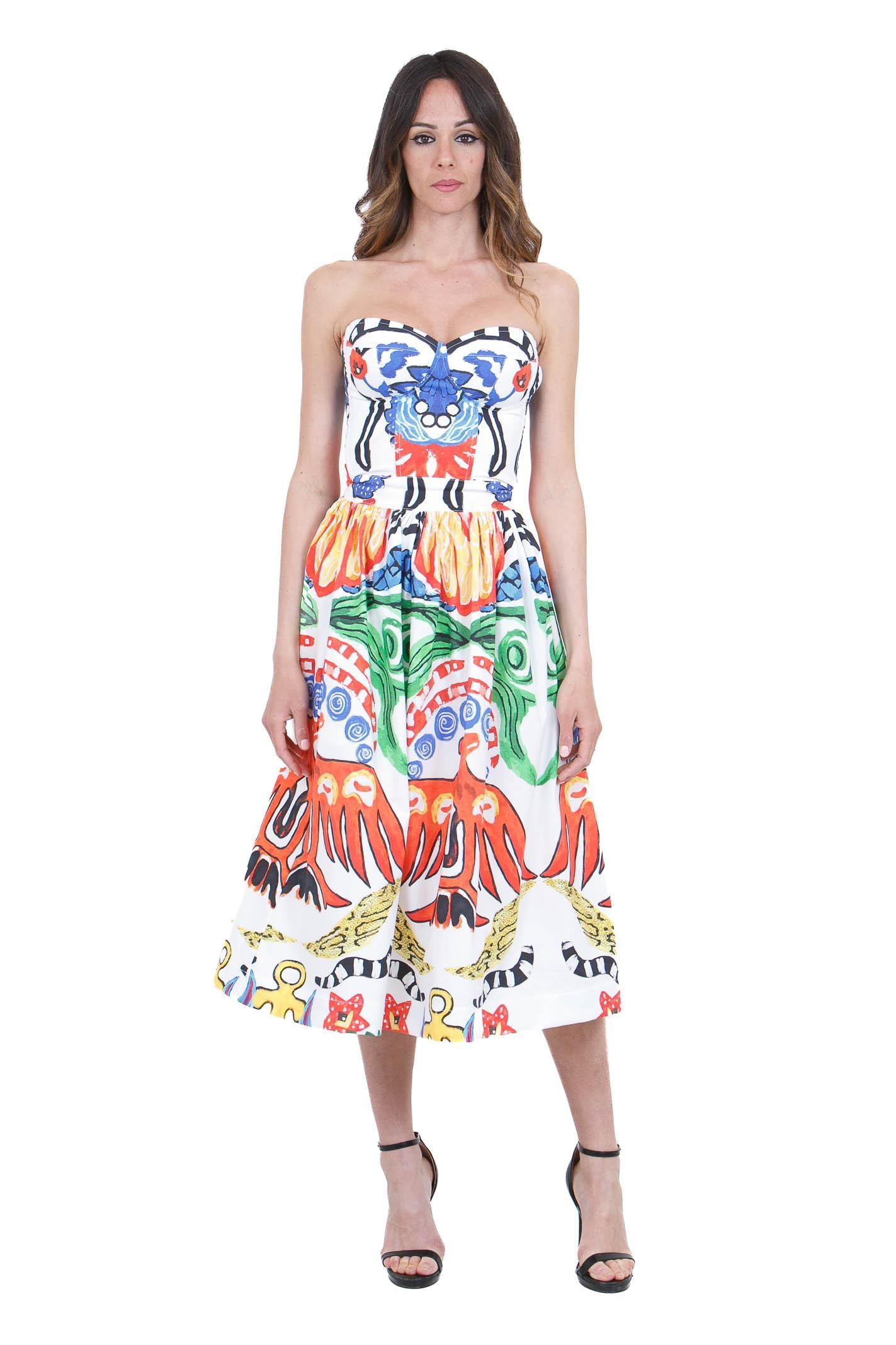STELLA JEAN Abito fantasia Abiti Bianco A529 H017