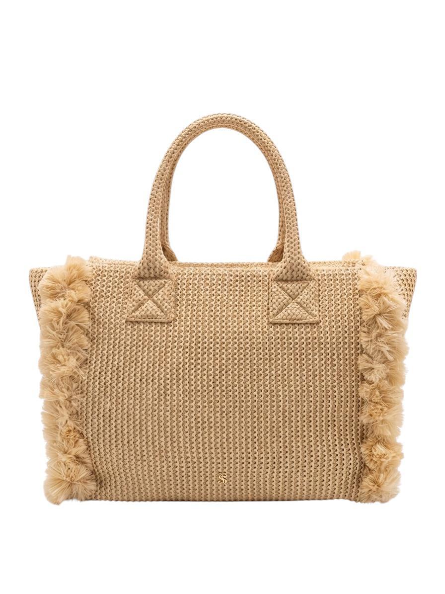 PINKO Borsa shopper media Beach Borse Paglia/NERO 106673-A39Y HZ3Q