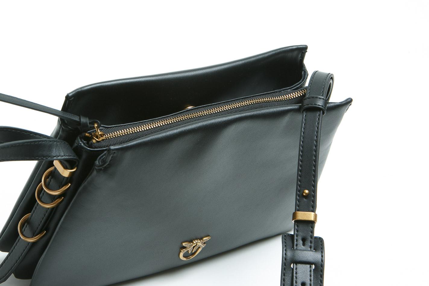 PINKO Borsa a tracolla Mini One, Two, Three Bag in pelle Borse Black/gold 105883-A0QO-TRIPLETMINI Z99Q