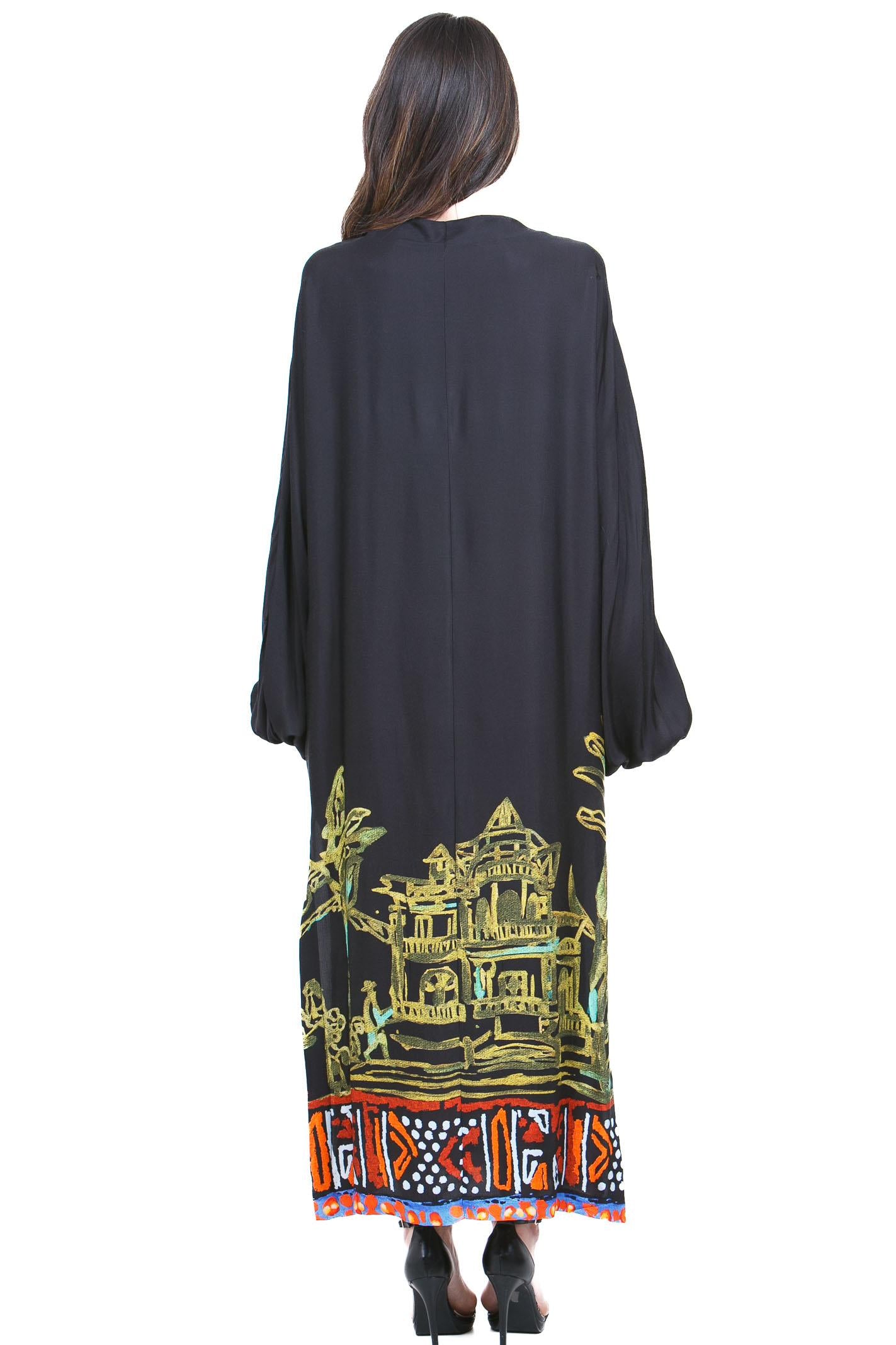 STELLA JEAN Caftano fantasia Abiti Nero A579 H012