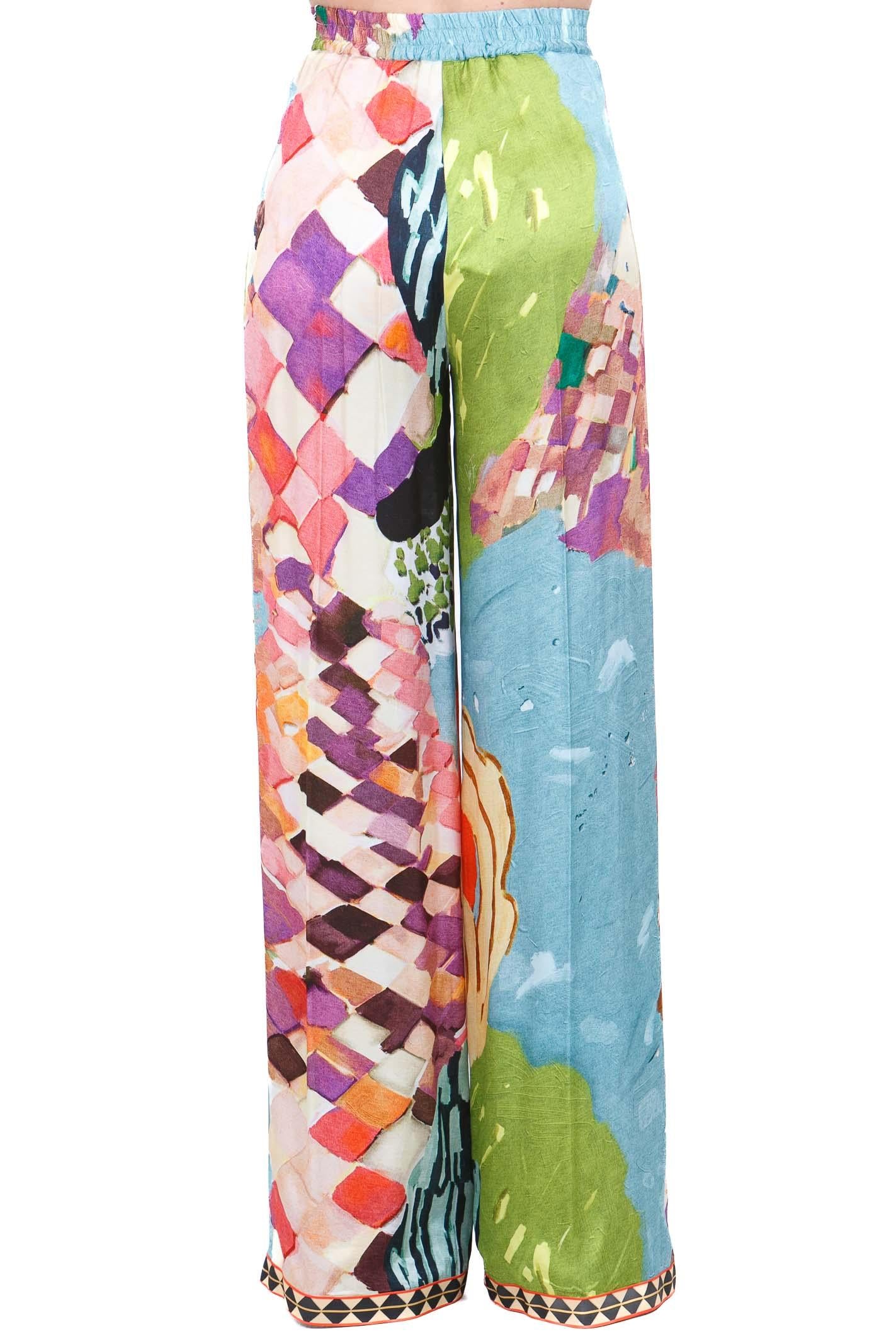 STELLA JEAN Pantalone ampio fantasia Pantaloni Fantasia P568 STAMPATO