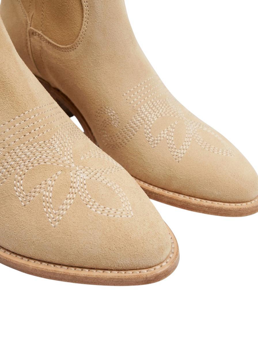 DUCCIO DEL DUCA Tronchetto in camoscio Scarpe Beige DD02 132 VELUR