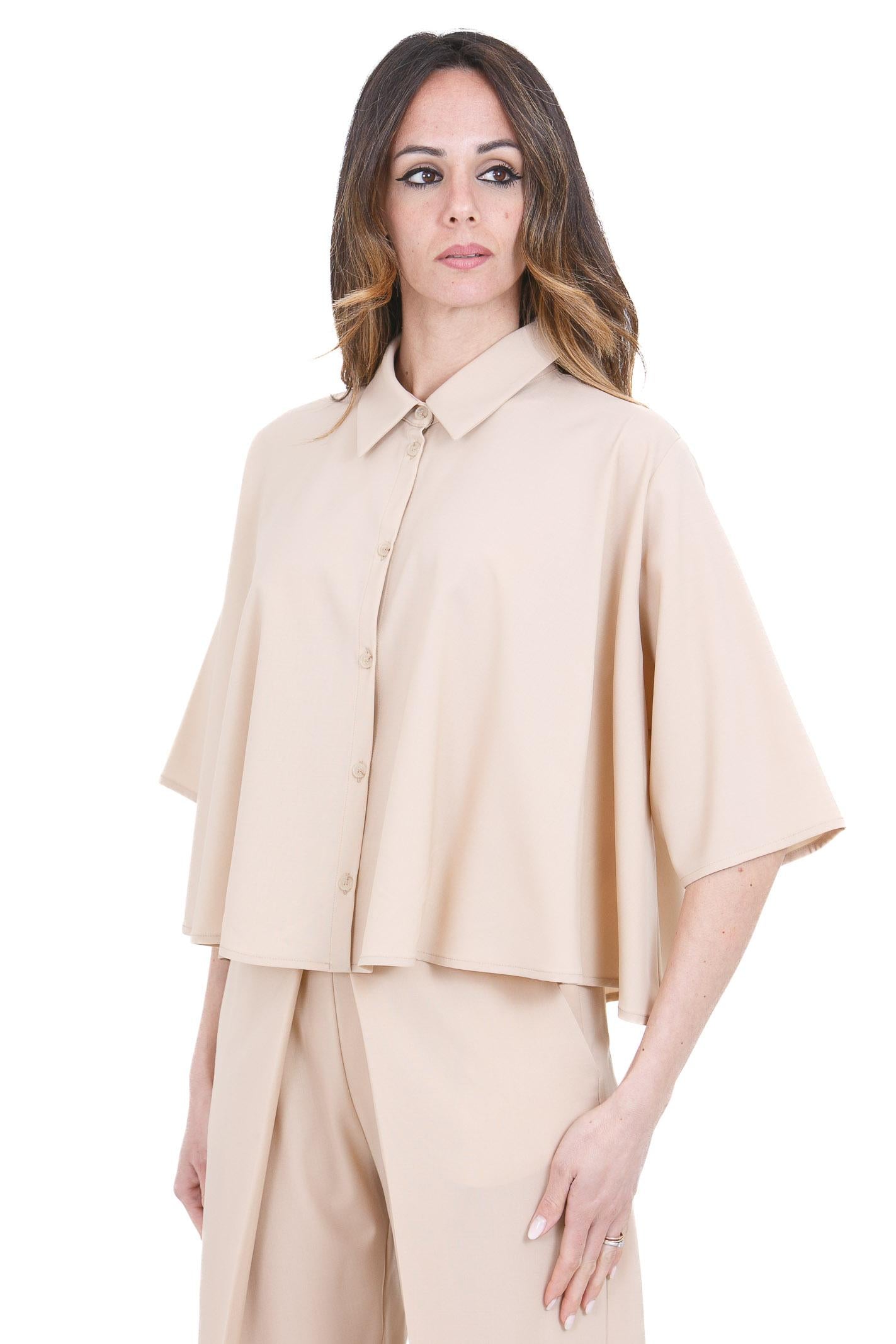 ALYSI Camicia boxy maniche ampie Camicie Pelle 116240-P6016 PELLE