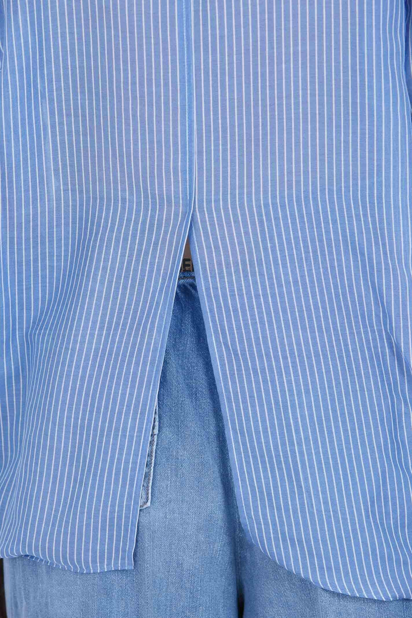 SEMICOUTURE Camicia rigata Leticia con fiocchi Camicie Alaska/bianco LETICIA-Y6SK58 RG106