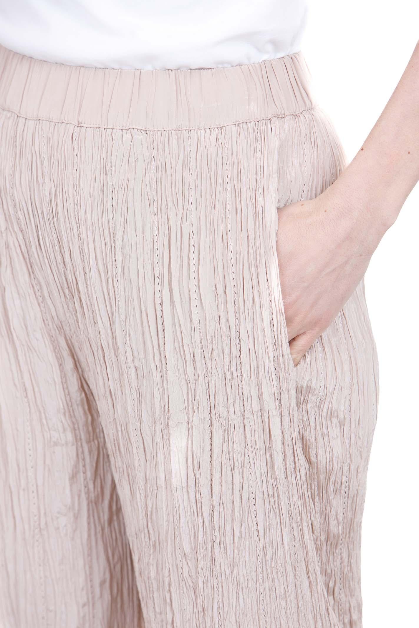 ALYSI Pantalone fluido wrinkle Pantaloni Cipria 216115-P6047 CP