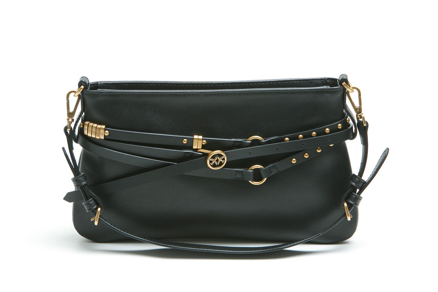 PINKO Borsa a spalla piccola Belt Bag Mini in pelle Borse Black/gold 106177-A0QO-BELTBAG Z99Q