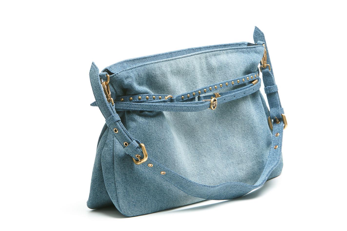 PINKO Borsa a spalla grande Belt Bag Big in denim Borse Medio/gold 105903-A31G-BELTBAG PJDQ