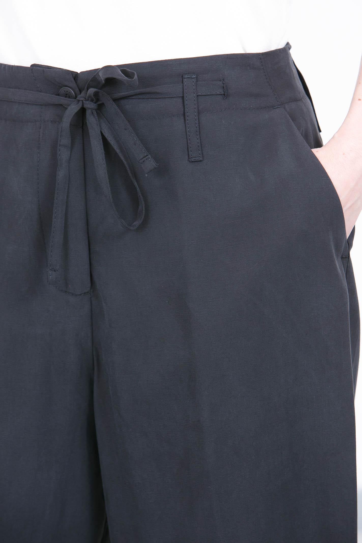 KAOS Pantaloni Fluidi con Coulisse in Vita e alla Caviglia Nero Pantaloni Nero SPJOR002 0001