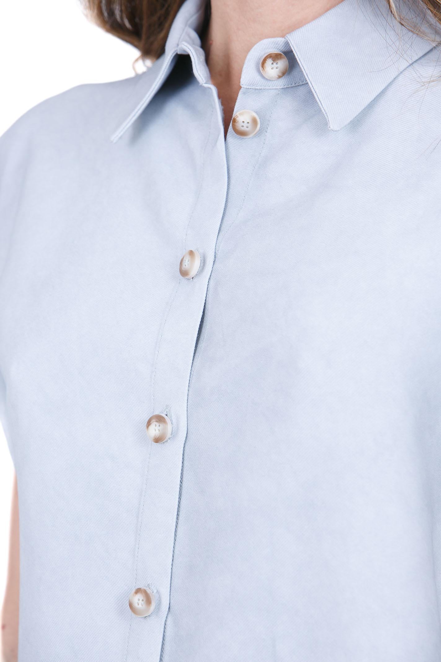 ALYSI Camicia azzurra con colletto classico Camicie Denim 116243-P6028 DM