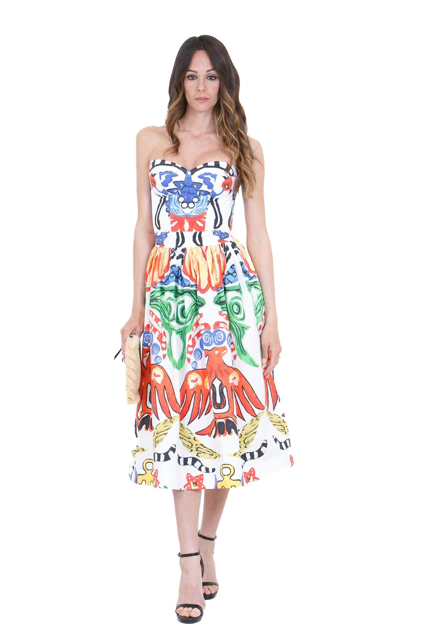 STELLA JEAN Abito fantasia Abiti Bianco A529 H017