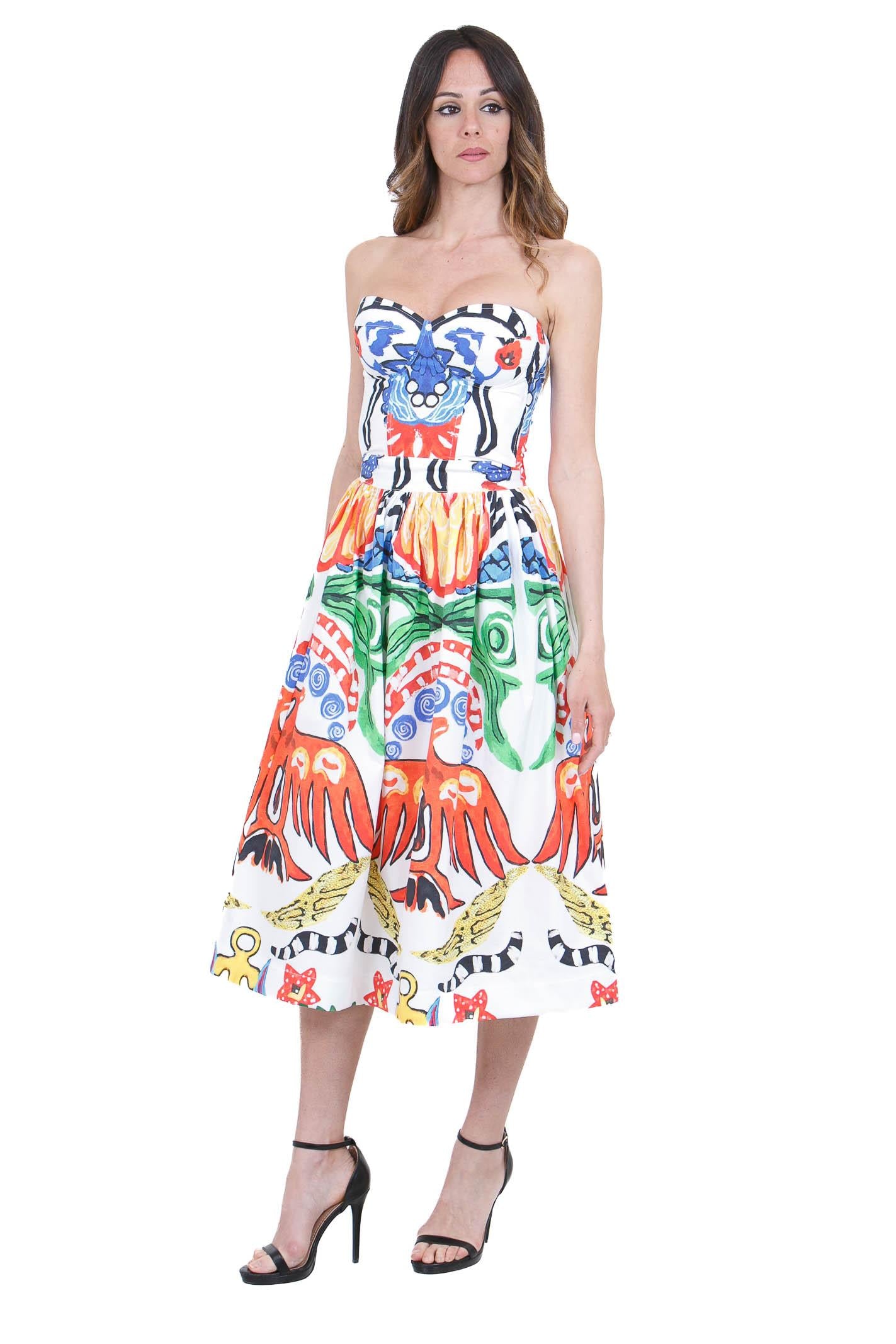 STELLA JEAN Abito fantasia Abiti Bianco A529 H017