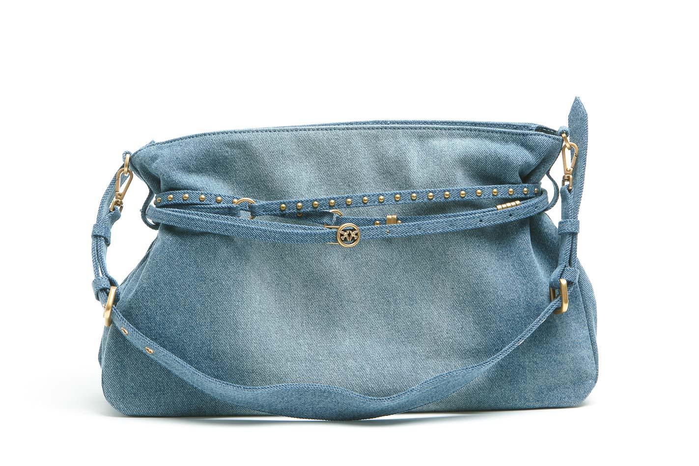 PINKO Borsa a spalla grande Belt Bag Big in denim Borse Medio/gold 105903-A31G-BELTBAG PJDQ